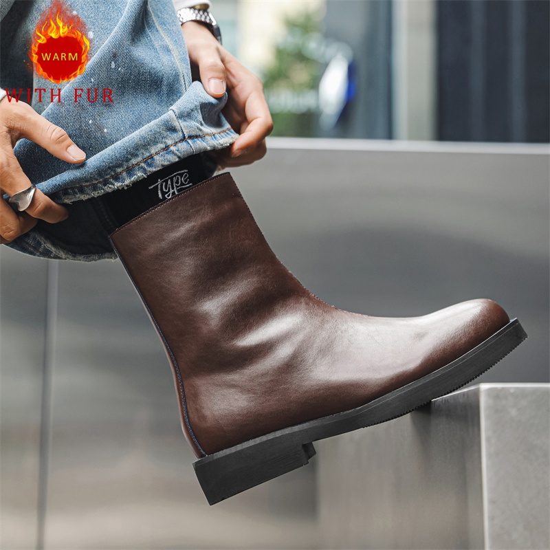 Men Formal Wear With Boots - Botas largas de otoño e invierno