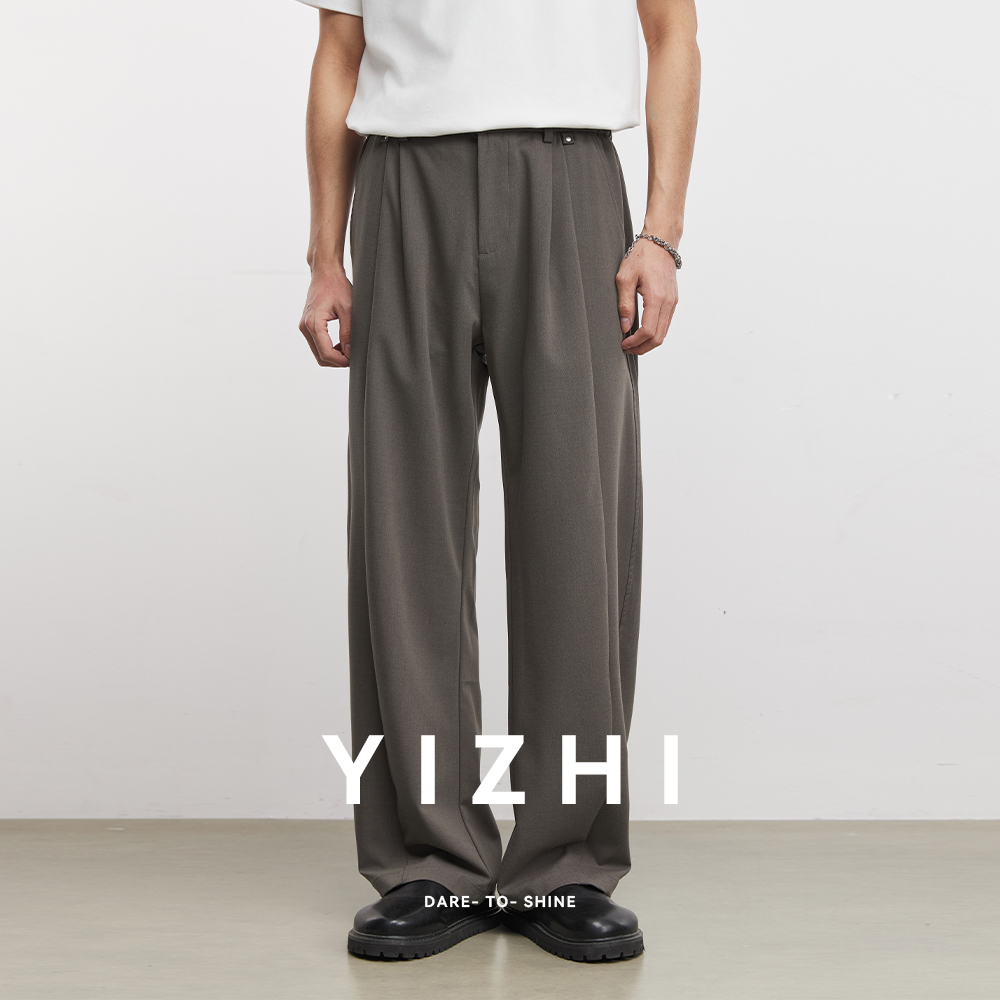 Men'S Formal Wear - Pantalones Casuales de Tela Tejida de