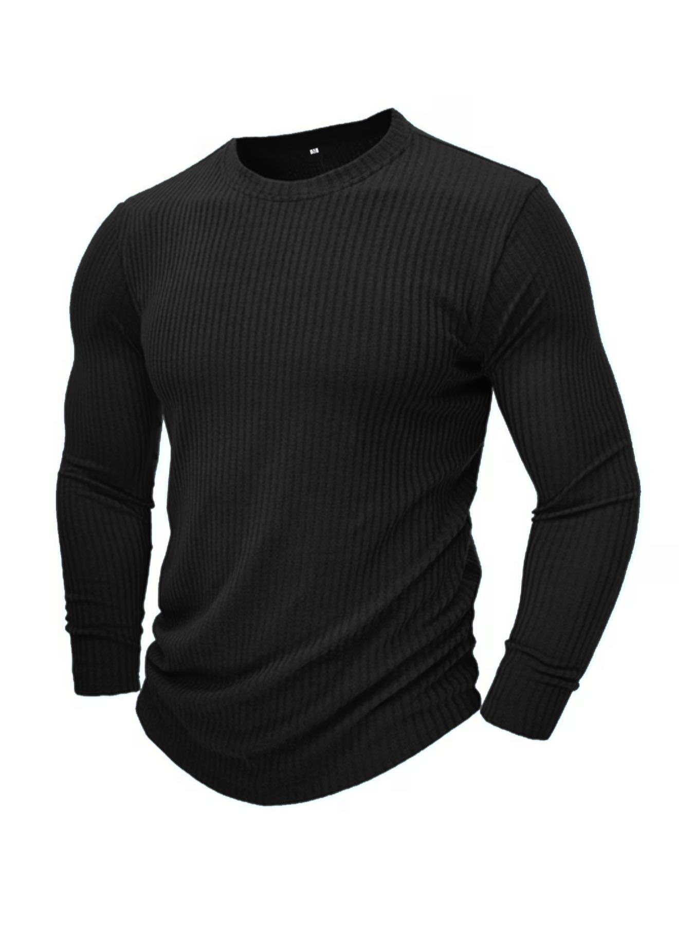 Men Formal Wear Top - Camiseta de Punto de Manga Larga