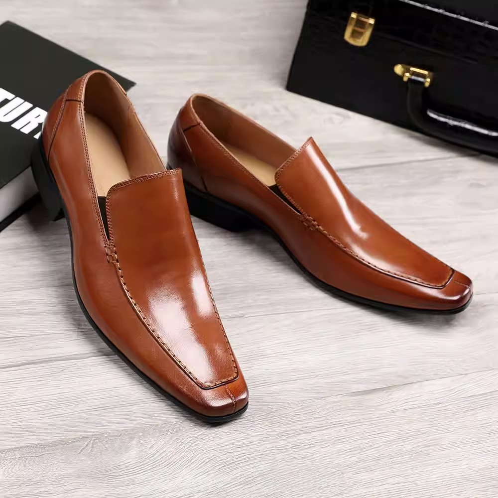 Men'S Formal Style - Zapatos de cuero puntiagudos de estilo