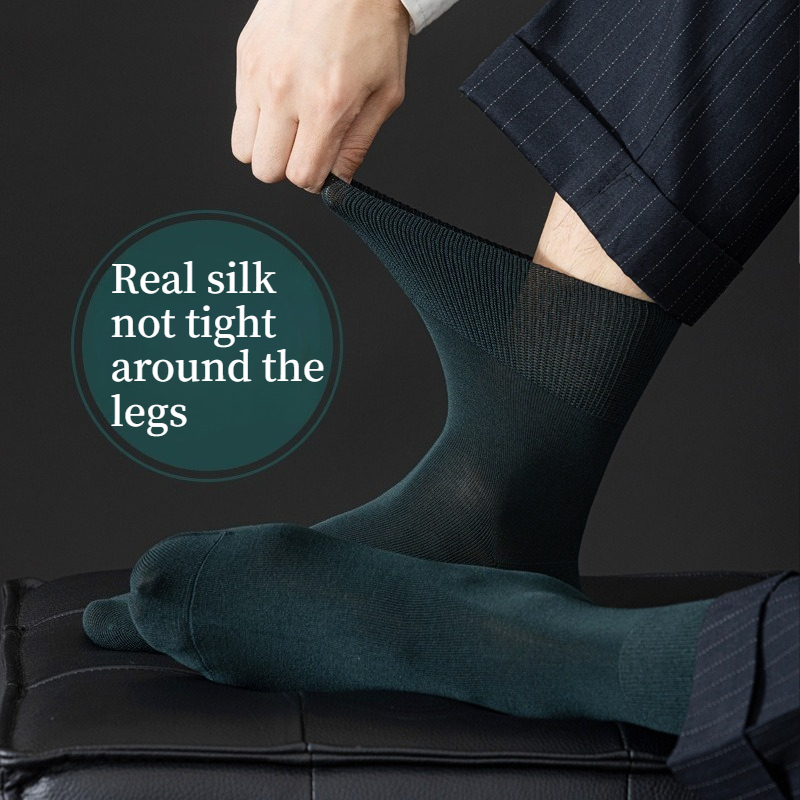 Men Formal Wear Top - Calcetines de Vestir de Seda Real