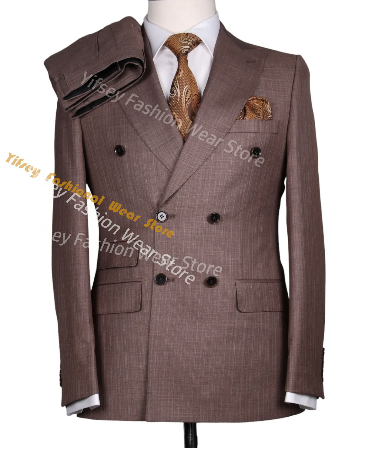 Latest Men Formal Wear - Traje de Verano Marrón para Hombre,