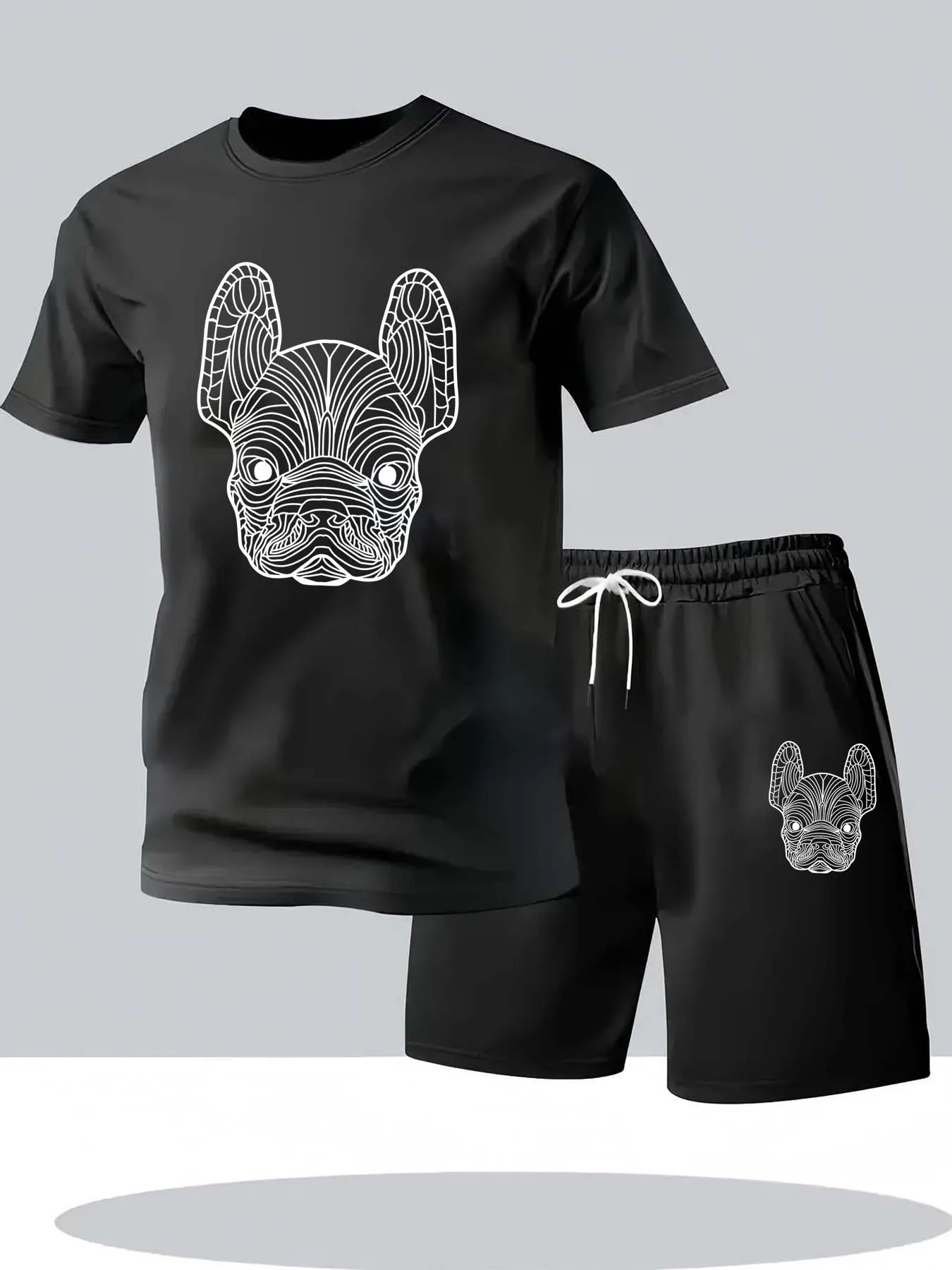 Men'S Formal Beach Wear - Conjunto de camiseta y pantalones cortos