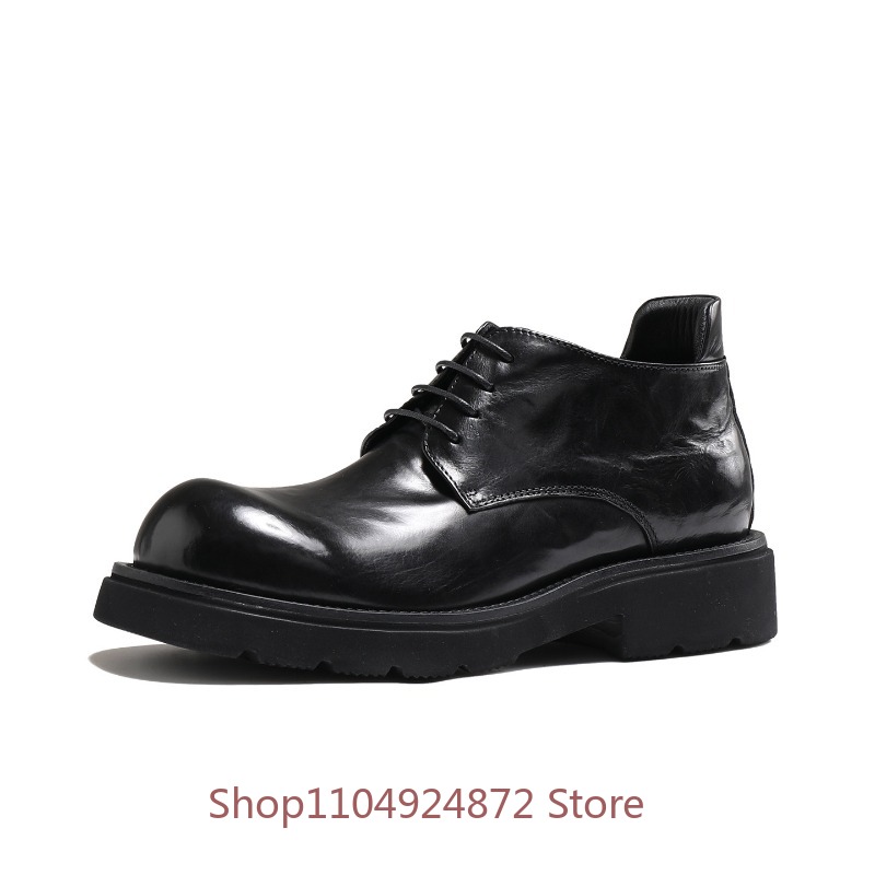 Men'S Formal Style - Zapatos Derby de Punta Redonda de