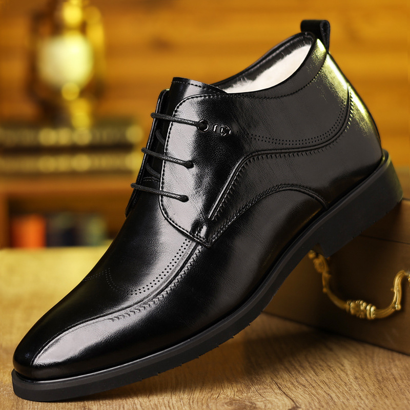 Men Formal Wear With Boots - Zapatos de cuero de invierno para