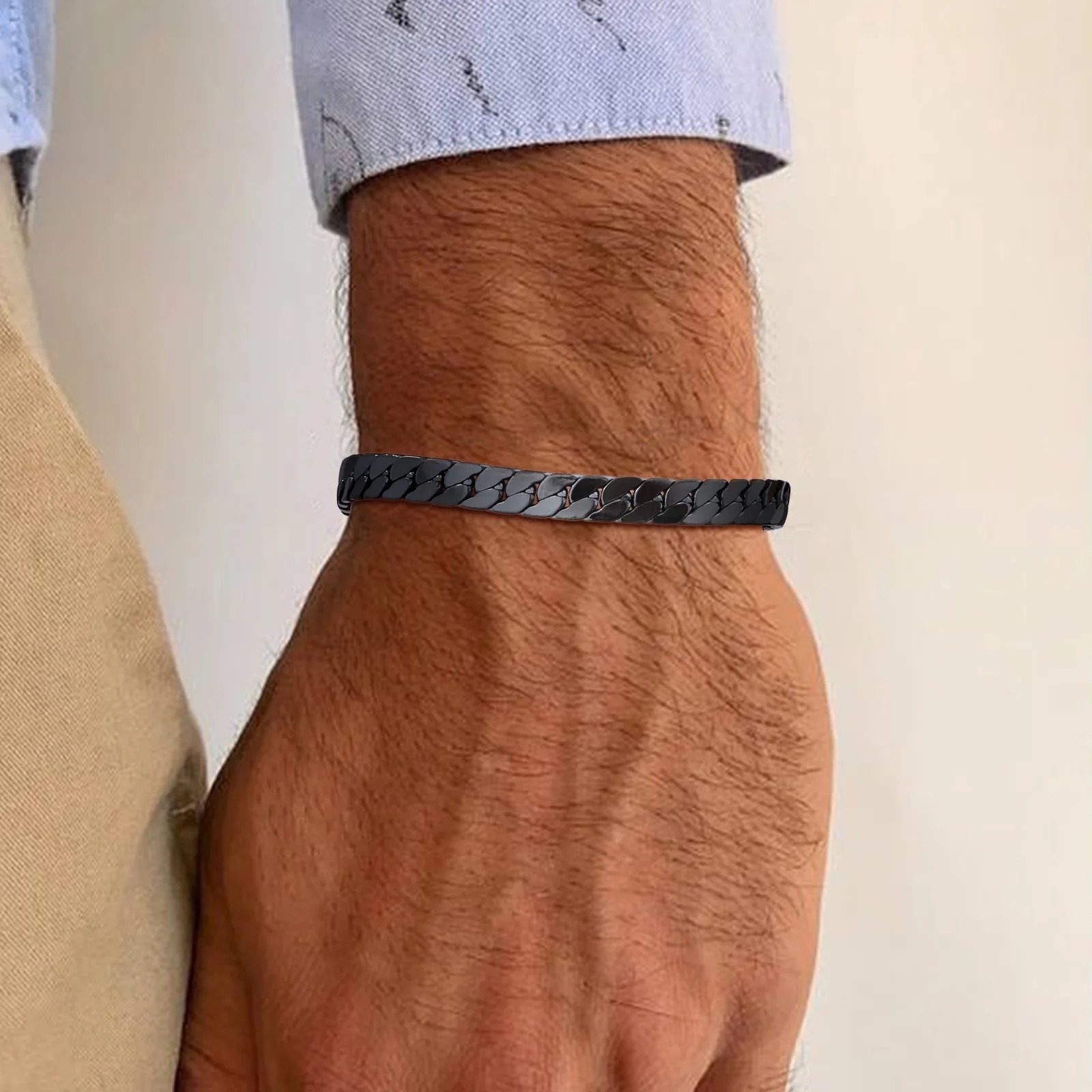 Pulseras de cadena cubana góti - Men'S Gothic Formal Wear reseña y precio