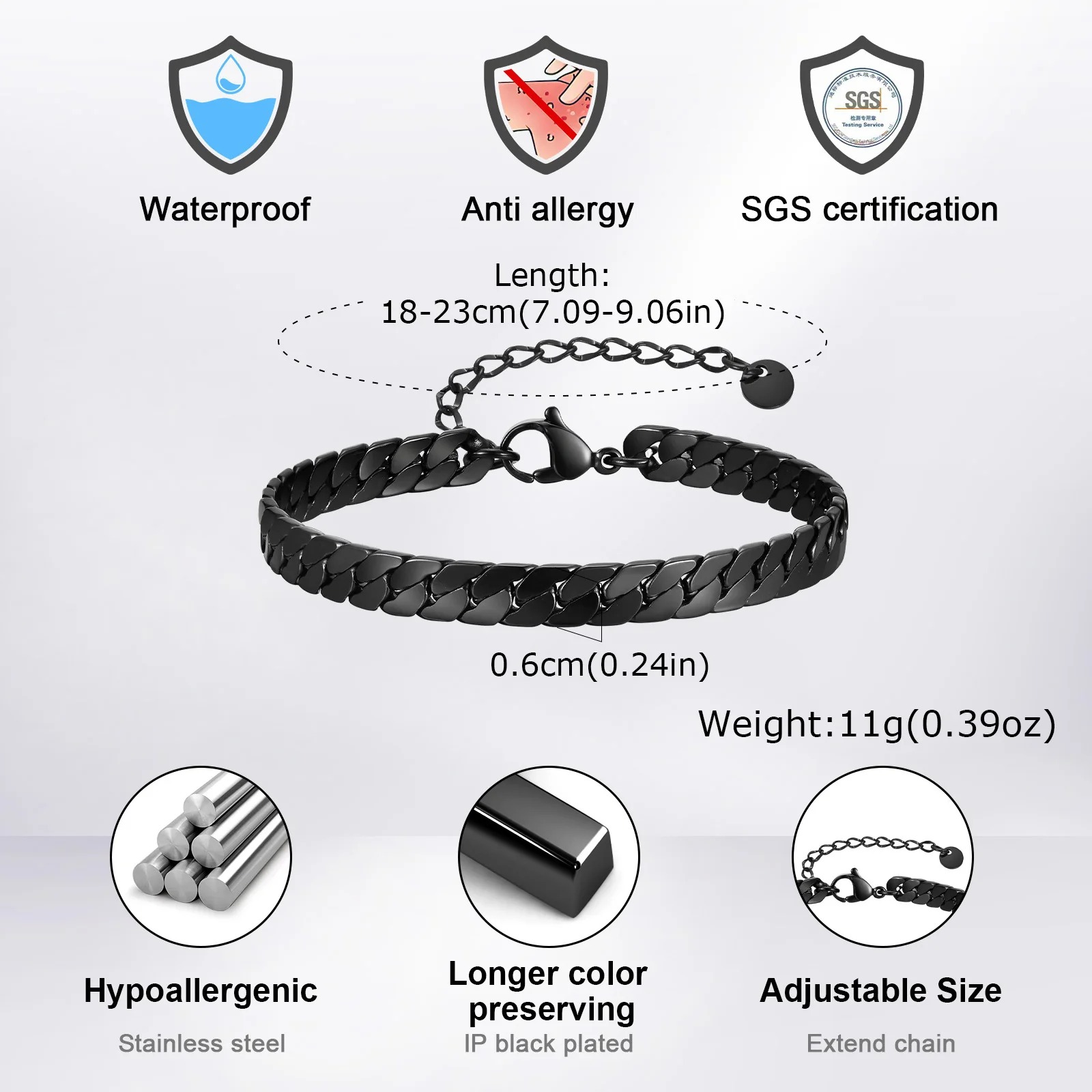 Pulseras de cadena cubana góti - Men'S Gothic Formal Wear reseña y precio