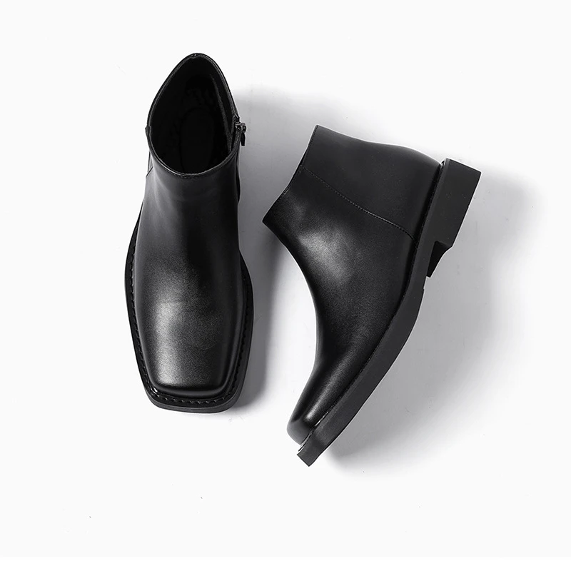Nuevos zapatos negros de cuero - Men Formal Wear With Boots reseña y precio