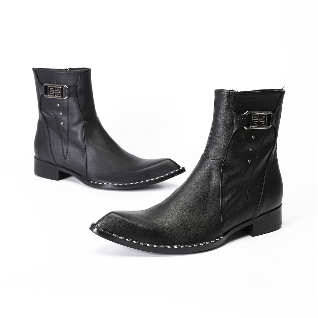 Botas de tobillo de cuero genu - Men'S Formal Style reseña y precio