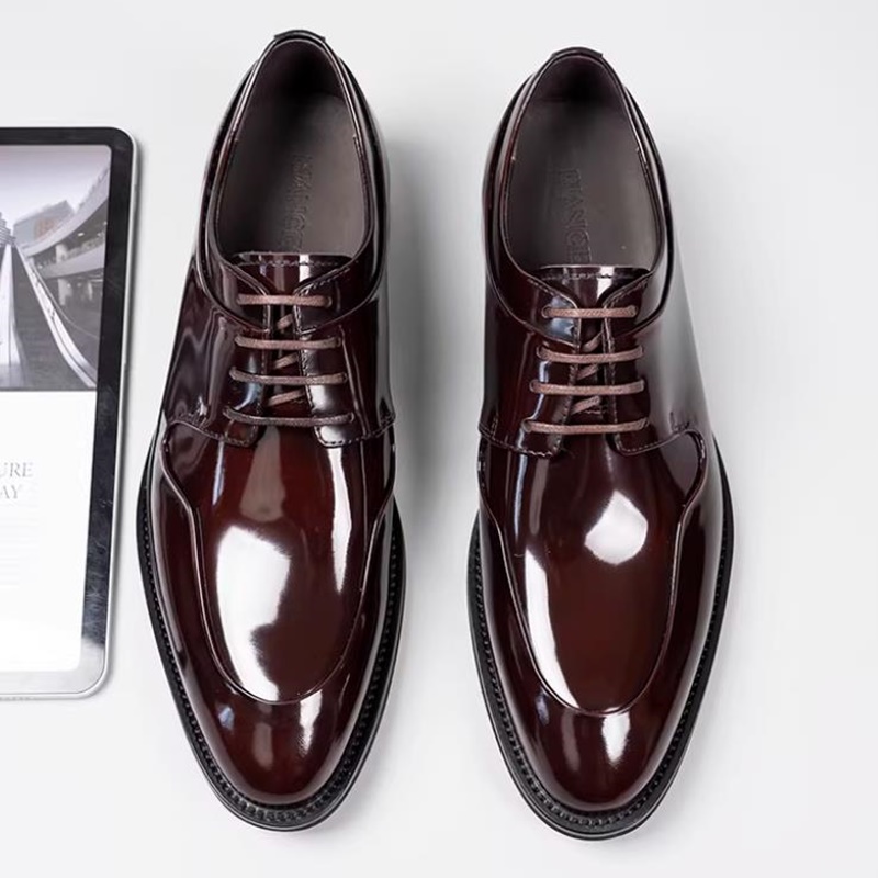 Zapatos de cuero de vaca con f - Men Formal Wear Top reseña y precio