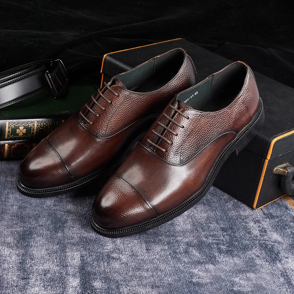 2025 zapatos de vestir Oxford  - Young Men Formal Wear reseña y precio
