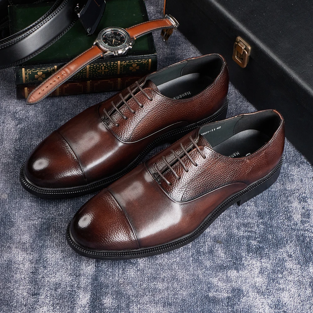 2025 zapatos de vestir Oxford  - Young Men Formal Wear reseña y precio