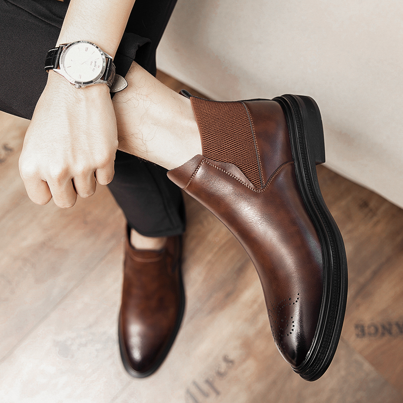Los zapatos de cuero de caña a - Men Formal Wear Top reseña y precio