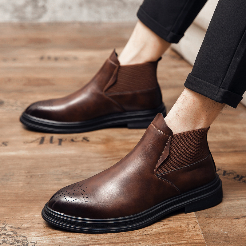 Los zapatos de cuero de caña a - Men Formal Wear Top reseña y precio