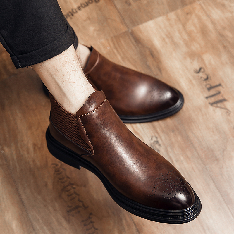 Los zapatos de cuero de caña a - Men Formal Wear Top reseña y precio