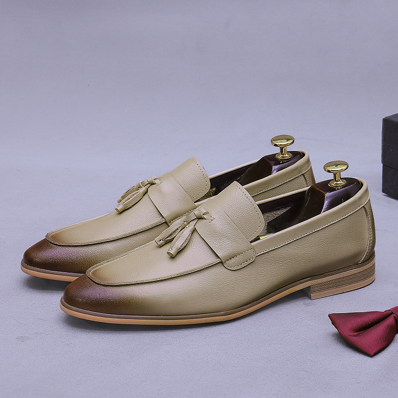 Mocasines de cuero genuino con - Men'S Formal Wear reseña y precio