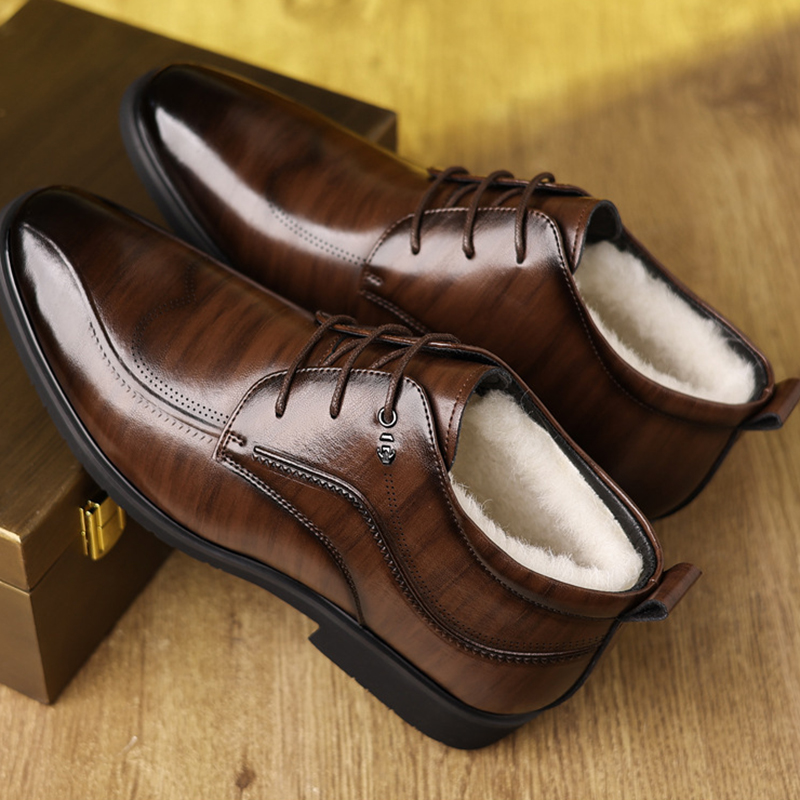 Zapatos de cuero de invierno p - Men Formal Wear With Boots reseña y precio