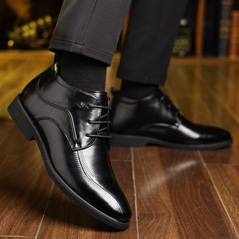 Zapatos de cuero de invierno p - Men Formal Wear With Boots reseña y precio
