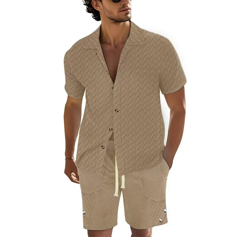 Conjuntos de Manga Corta para  - Men'S Formal Beach Wear reseña y precio